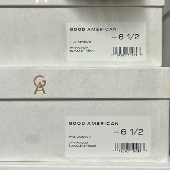 Good American Black Leather Chelsea Boots s 6.5 - Picture 2 of 7